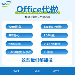 代写Word排版excel制作表格PDF转Word文档转换格式修改Office代做
