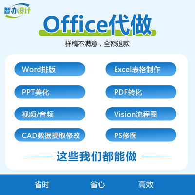 代写Word排版excel制作表格PDF转Word文档转换格式修改Office代做