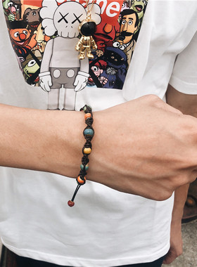 Masked foxes原创手工编织陶瓷手链男女百搭潮流彩虹手绳情人礼物