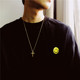 Cross Simple glossy Necklace欧美简约光面十字架项链情侣嘻哈链