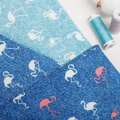 wwei日本进口平纹布料火烈鸟