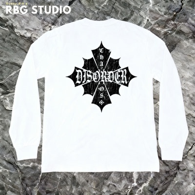 DISORDER滑板长袖 街头运动英文潮流长袖男T  全棉舒适秋冬衣服