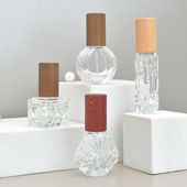 喷雾瓶 木盖香水瓶小样便携按压式 5ml10ml香水分装 瓶玻璃空瓶新品