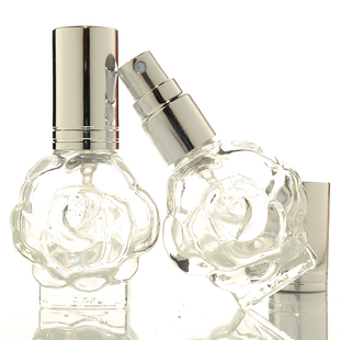 散装 热卖 香水瓶小样空瓶玫瑰花形状12ML喷雾瓶 瓶便携新品 香水分装