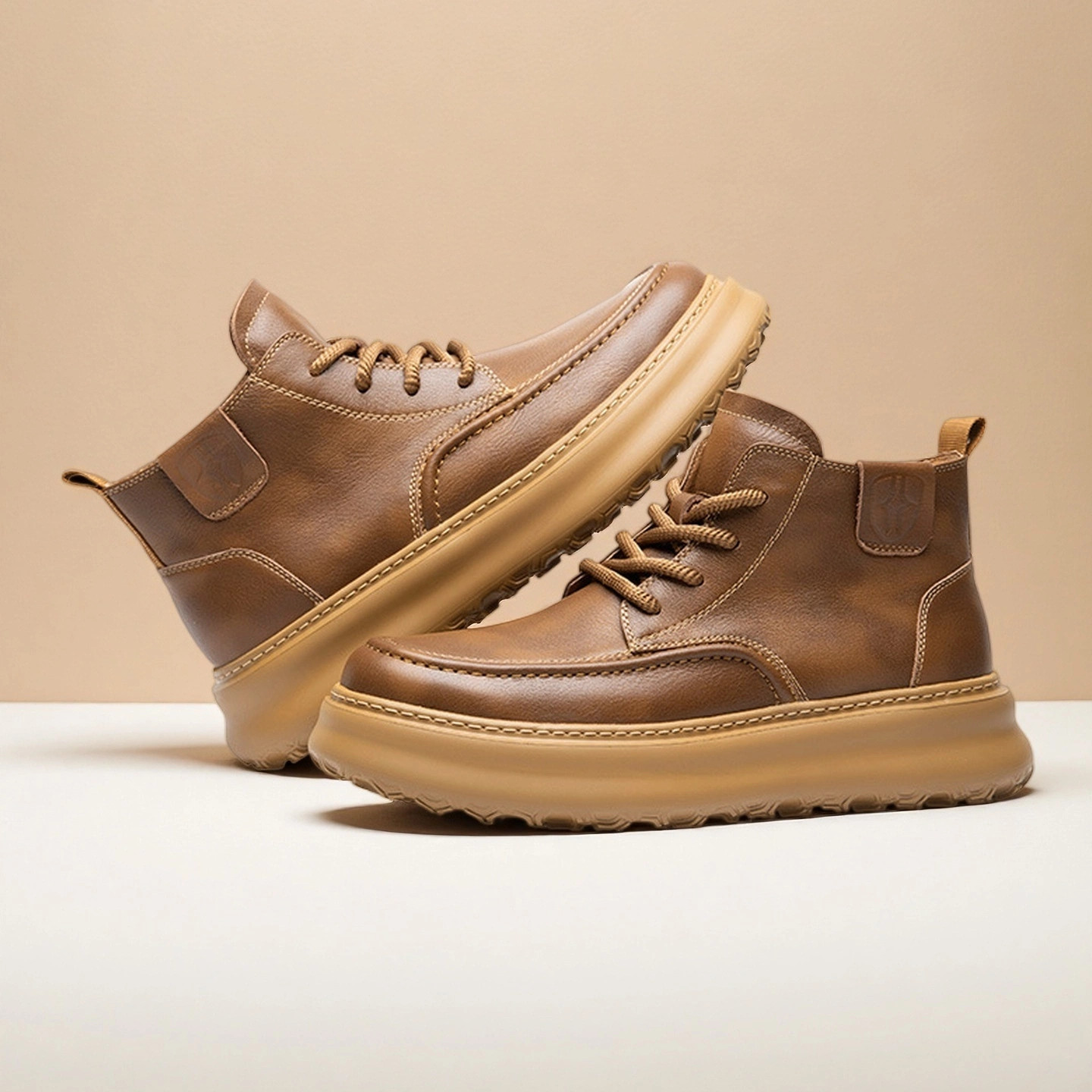 班比帝伦马丁靴男款2025新款冬季高帮休闲真皮短靴男士皮鞋工装靴