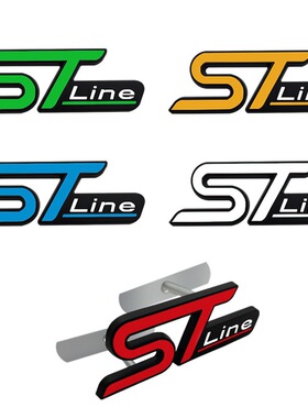 适用于福特锐际改装饰金属车标性能ST运动车身尾门标STline适用于