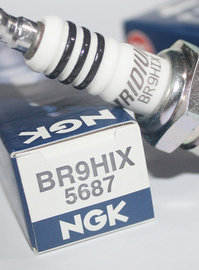 NGK铱金火花塞BR9HIX适用B8HS-10/BR8HS/BPR9HS摩托游艇船外机