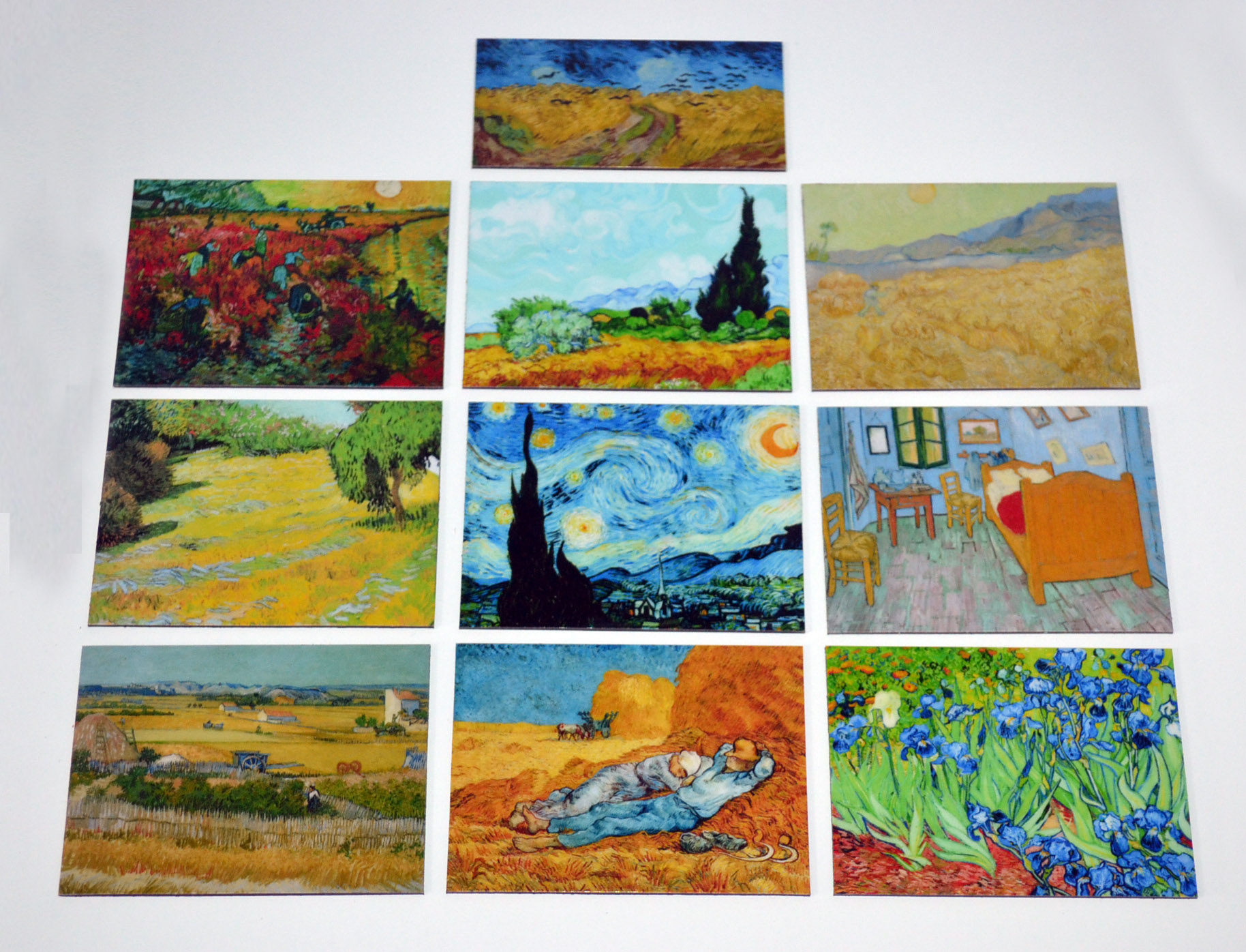 文化周边 梵高星夜十大名画冰箱贴10款 橡胶磁软胶磁磁力贴白板贴