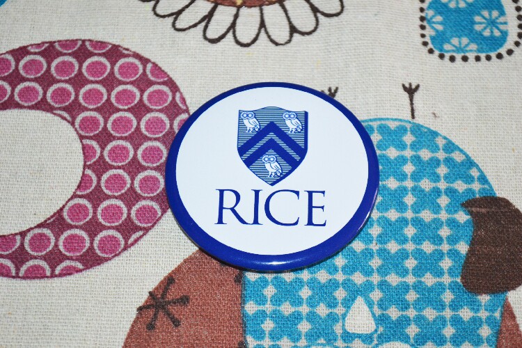 文化周边 莱斯大学 校徽徽章胸章胸针冰箱贴启瓶器贴纸 现货定制