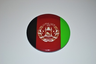 文化周边 阿富汗 国旗徽章胸章胸针冰箱贴 可定制贴纸墙贴卡贴