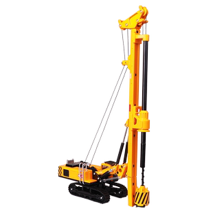 凯迪威合金1:64旋转钻机模型仿真旋挖打桩机打地基工程车收藏模型