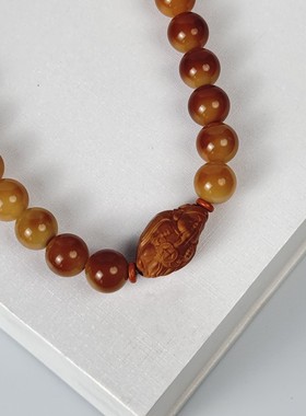 双圈菩提根佛珠手链男女同款