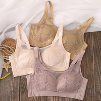 粤利浓626新品超夏季薄杯聚拢大码防走光大胸显小无钢圈舒适文胸