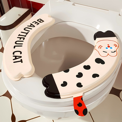 EVA加厚防水抗菌带把手马桶垫