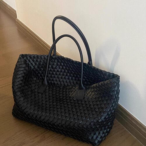 日本进口大容量手工编织包包女新
