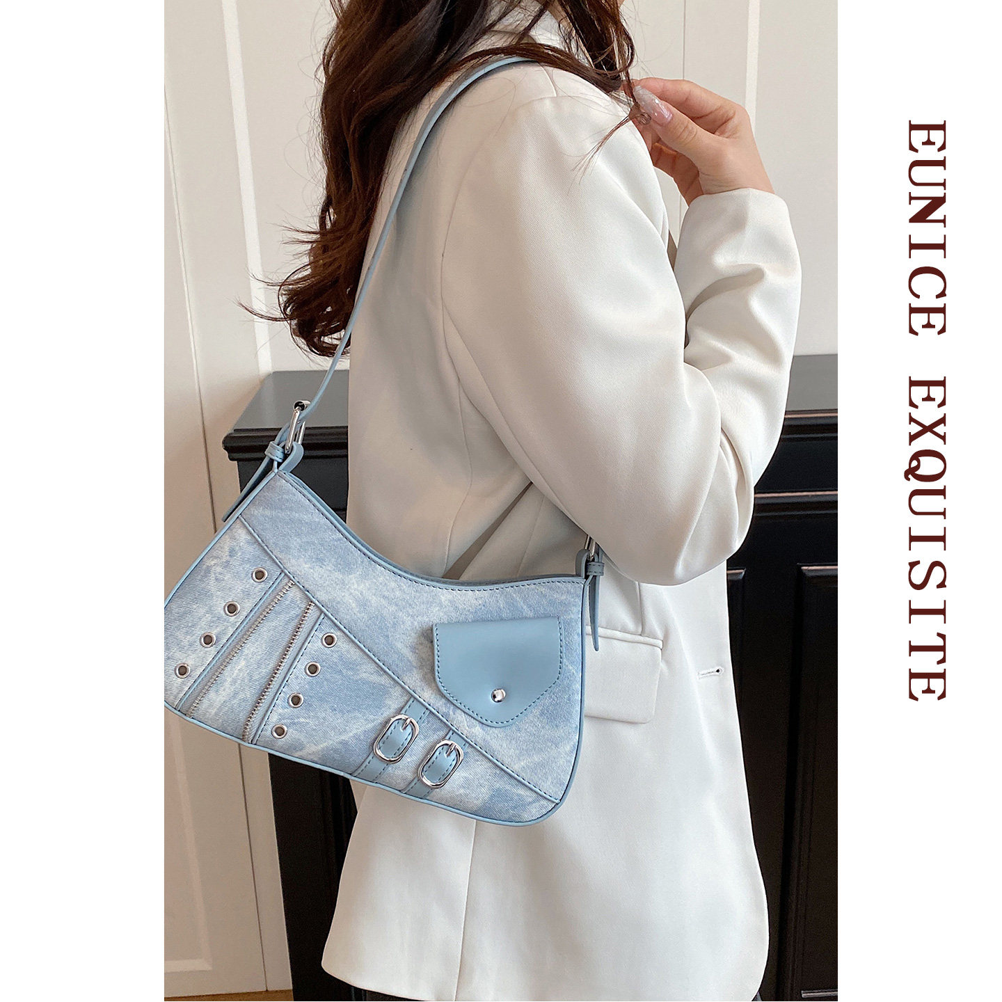 高级质感手提包包女款超火精致复古单肩腋下包时尚百搭通勤斜挎包