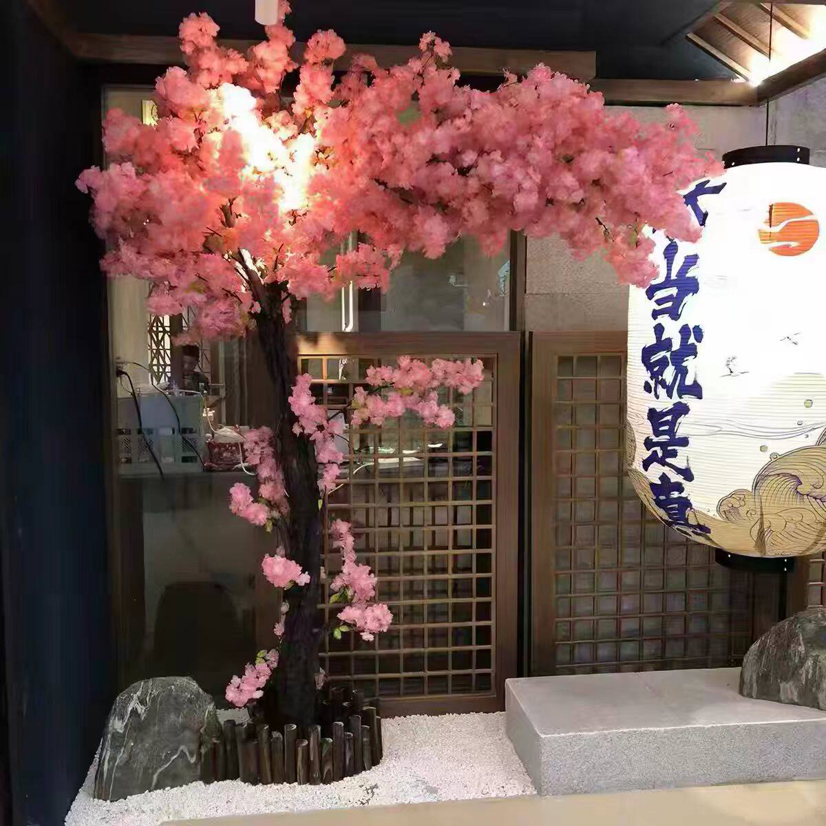 仿真树假树樱花树大型室内装饰酒店田园客厅婚庆花艺摆件植物桃树