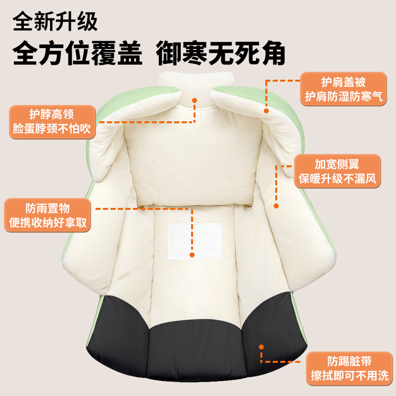 冬季电动车玺迪加绒加厚挡风被