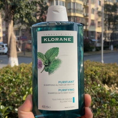 法国康如澄澈洗发露400ml到27年12月水薄荷清凉洗发水