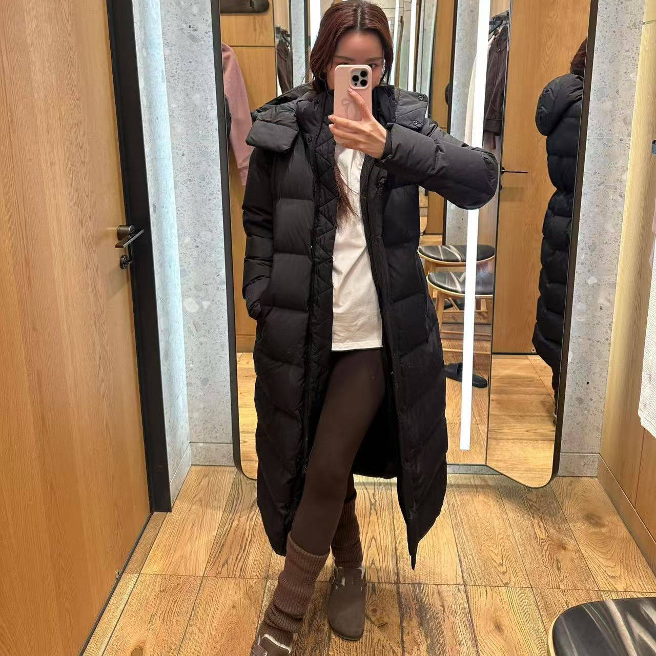 加拿大代lulu女士泡芙九格羽绒服