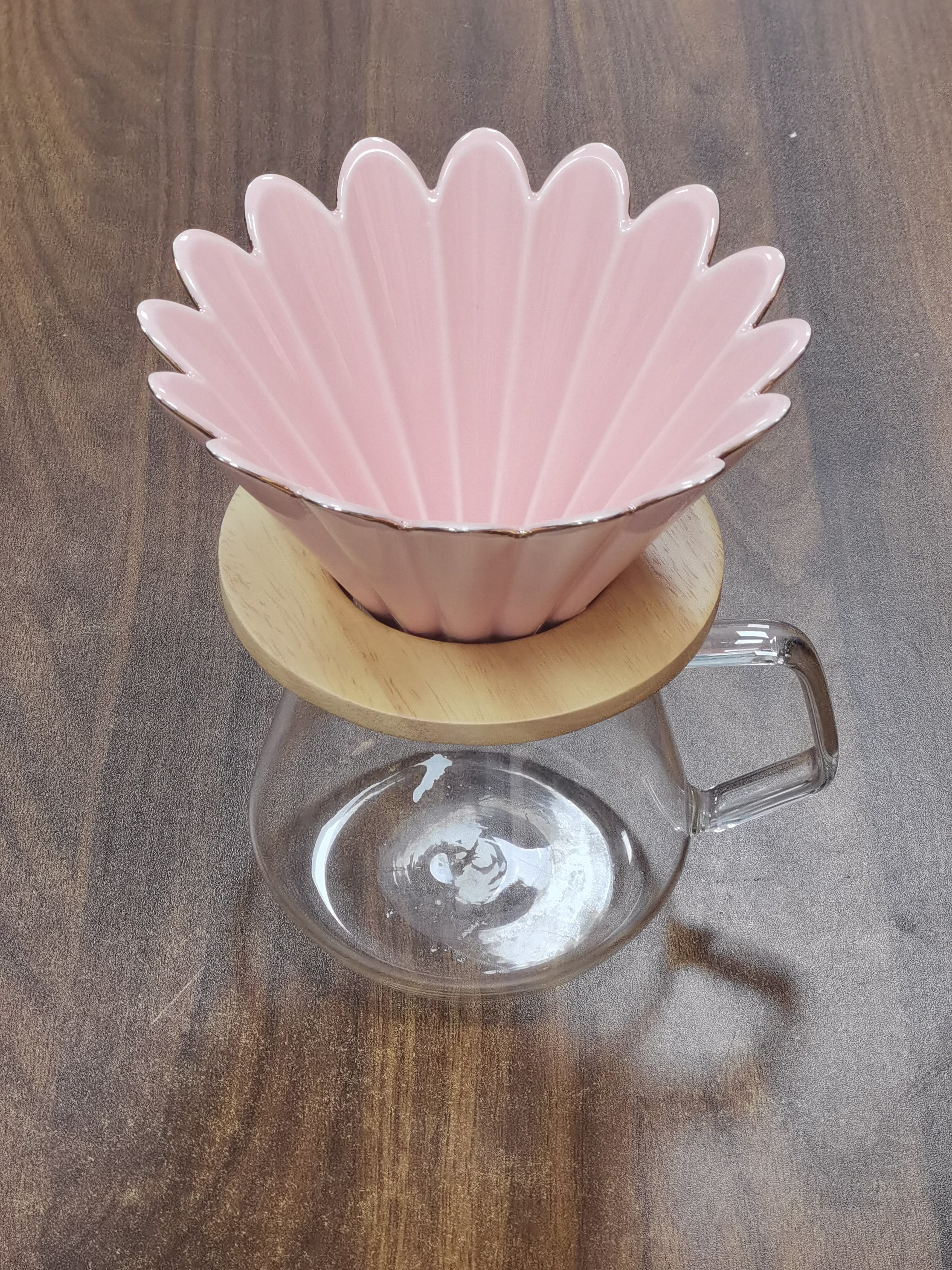珈可V60滤杯快速手冲过滤杯和托