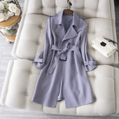 流行中长款 小个子风衣外套女装 2024年春春新款 设计感小众高级大衣