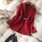 精纺羊毛小西装 外套女2024新款 春冬设计感小众小个子高级气质上衣