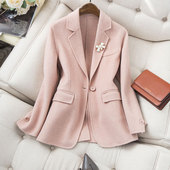 毛呢设计感高级羊毛小个子冬季 2024年新款 西服 外套女装 双面呢西装