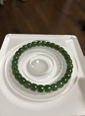 【一腕青芜】和田玉碧玉直切手串，显白又精致