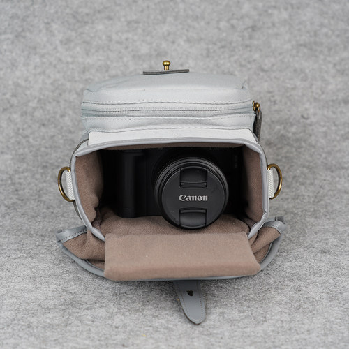 佳能复古防撞击R50V相机包