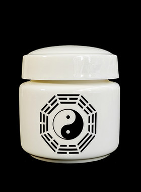 陶瓷螺纹口密封罐八卦图180ml