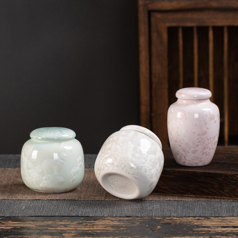 创意个性陶瓷罐香粉药膏方茶叶盒包装储物密封储茶罐小号茶叶罐子