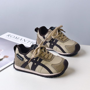 宝宝加绒二棉鞋 真皮男童板鞋 小孩新款 子2025秋冬季 中大儿童运动鞋