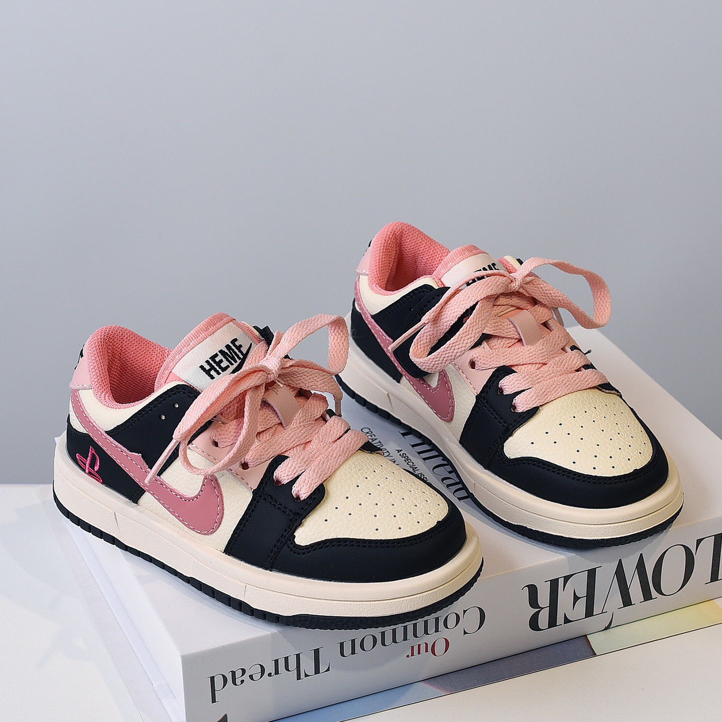 粉色软底女童板鞋儿童运动跑鞋