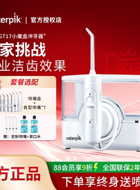 Waterpik洁碧冲牙器GT17家用台式Pro充电式小魔盒水牙线正畸清洁
