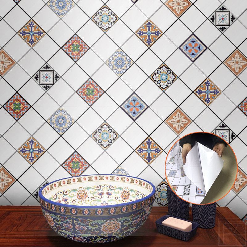 自粘耐磨厨房地贴墙贴墙面地面翻新贴纸防水防滑客厅阳台瓷砖贴纸