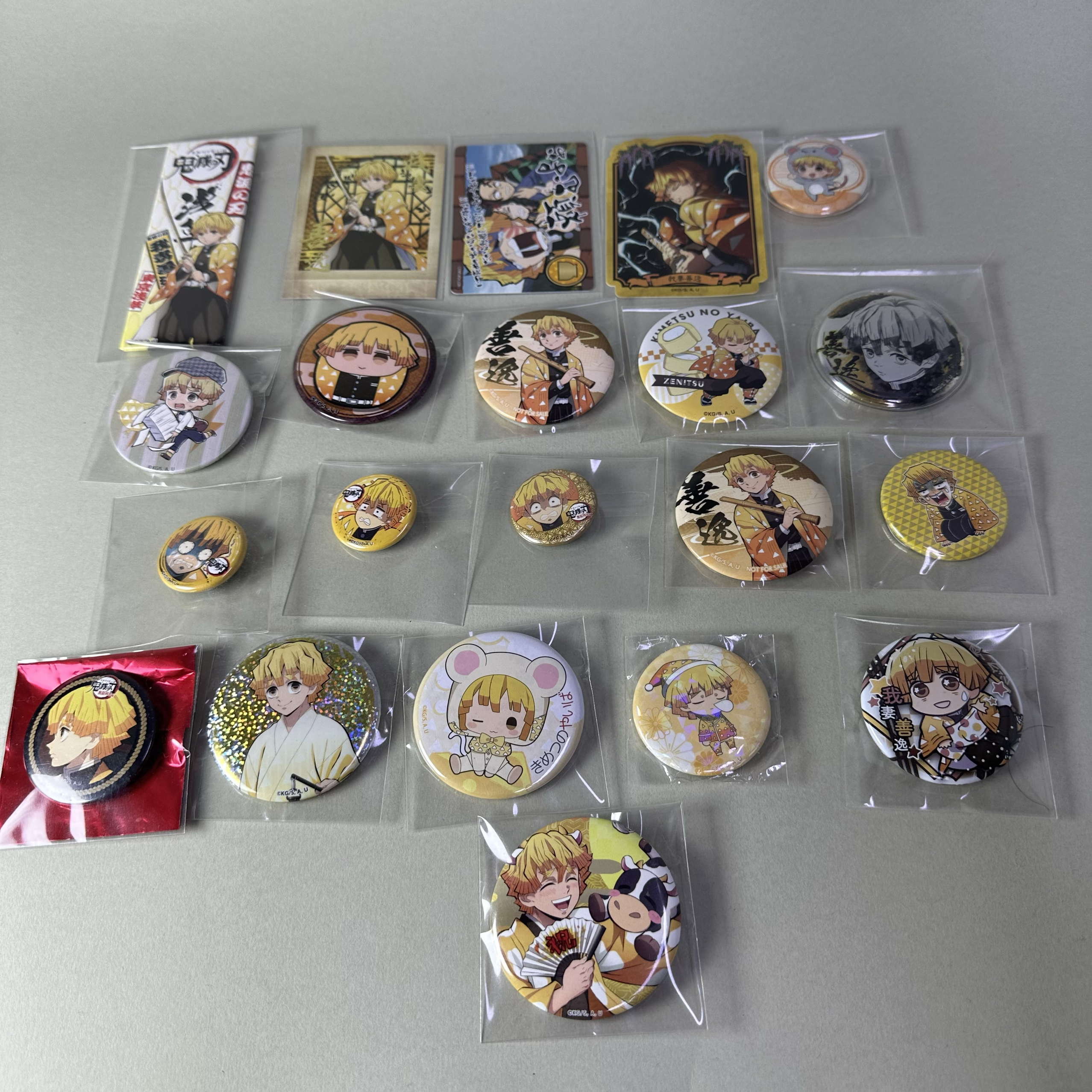 【鬼灭之刃】正版日谷动漫周边中古状态吧唧我妻善逸个人池新3