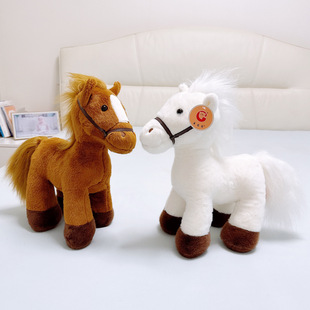 乖娃娃仿真马毛绒玩具小马公仔创意玩偶家居摆件生肖马年会礼品