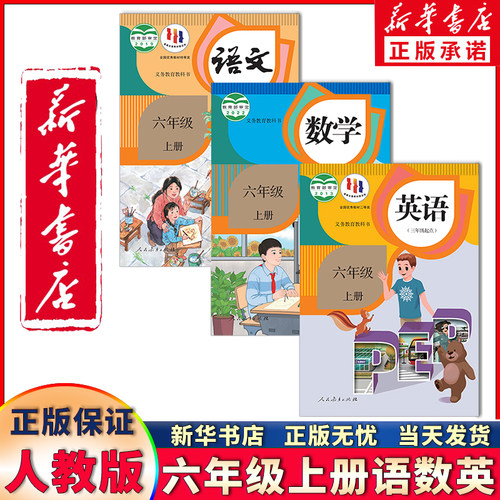 新华正版六年级上册语数英人教版
