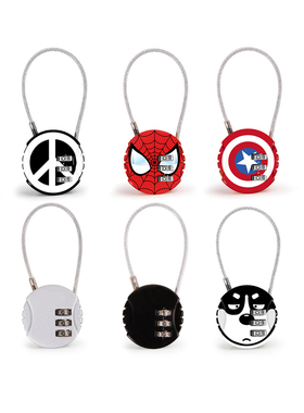 密码锁挂锁行李箱包锁小柜子锁钢丝锁健身房防盗锁学生迷你抽屉锁