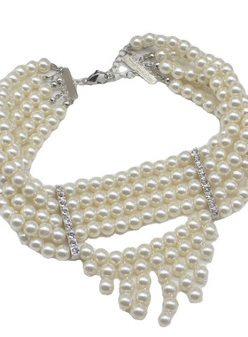 法式精致多层串珠珍珠项链轻奢感颈链气质时尚项饰设计感小众