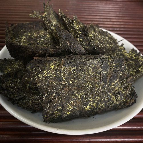 湖南正宗安化黑茶一级天尖金花茯砖茶100克正品重阳古树金茯茶叶