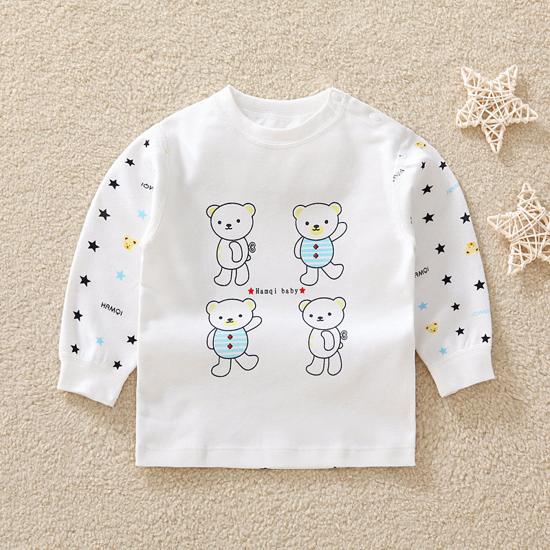 哈咪奇宝宝上衣秋冬婴儿纯棉秋衣肩扣睡衣男女儿童打底衫无骨内衣,童装/婴儿装/亲子装,保暖上装,淘宝优惠券,粉丝福利购,淘宝优惠卷