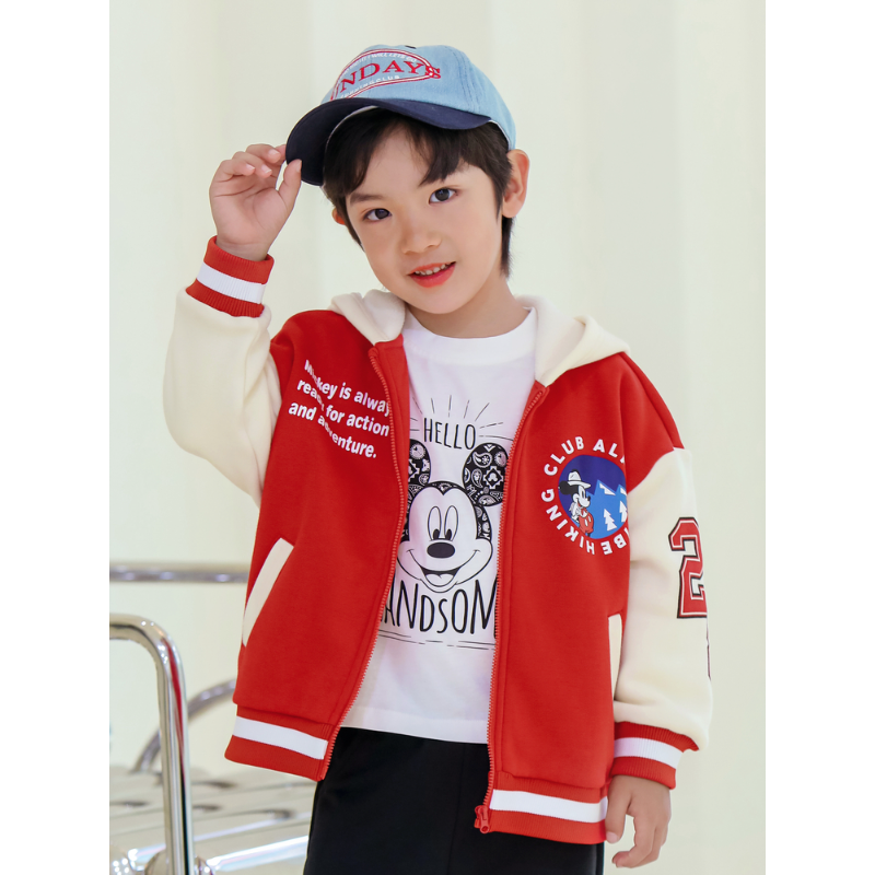迪士尼童装男童外套上衣棒球服