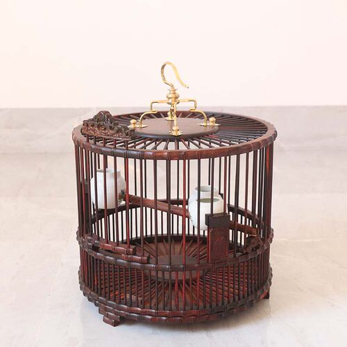 华品红玉鸟贝子小型圆绣眼鸟笼子