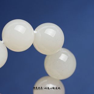 年货年终促●正矿雪域黑山!12mm微青花新疆黑山料和田玉圆珠手串