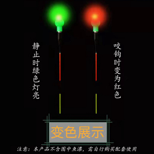 咬钩变色漂尾灯夜光漂夜钓发光头