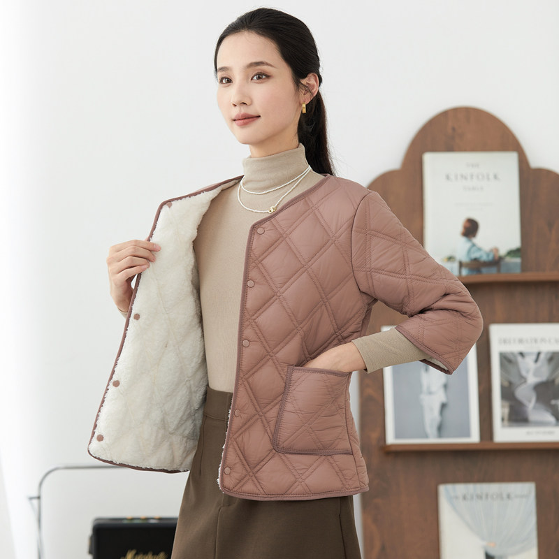 短款棉服百搭修身羽绒棉