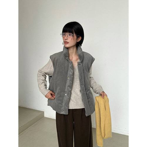 MMCDITION立领棉服马甲女冬季厚