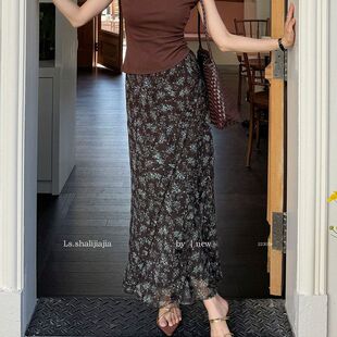 女装 广州十三行2025夏季 新品 22303 甜美时尚 优雅碎花半身裙